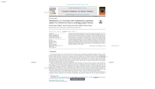 Initialization of a fractional order identification algorithmapplied for Lithium-ion battery modeling in time domain